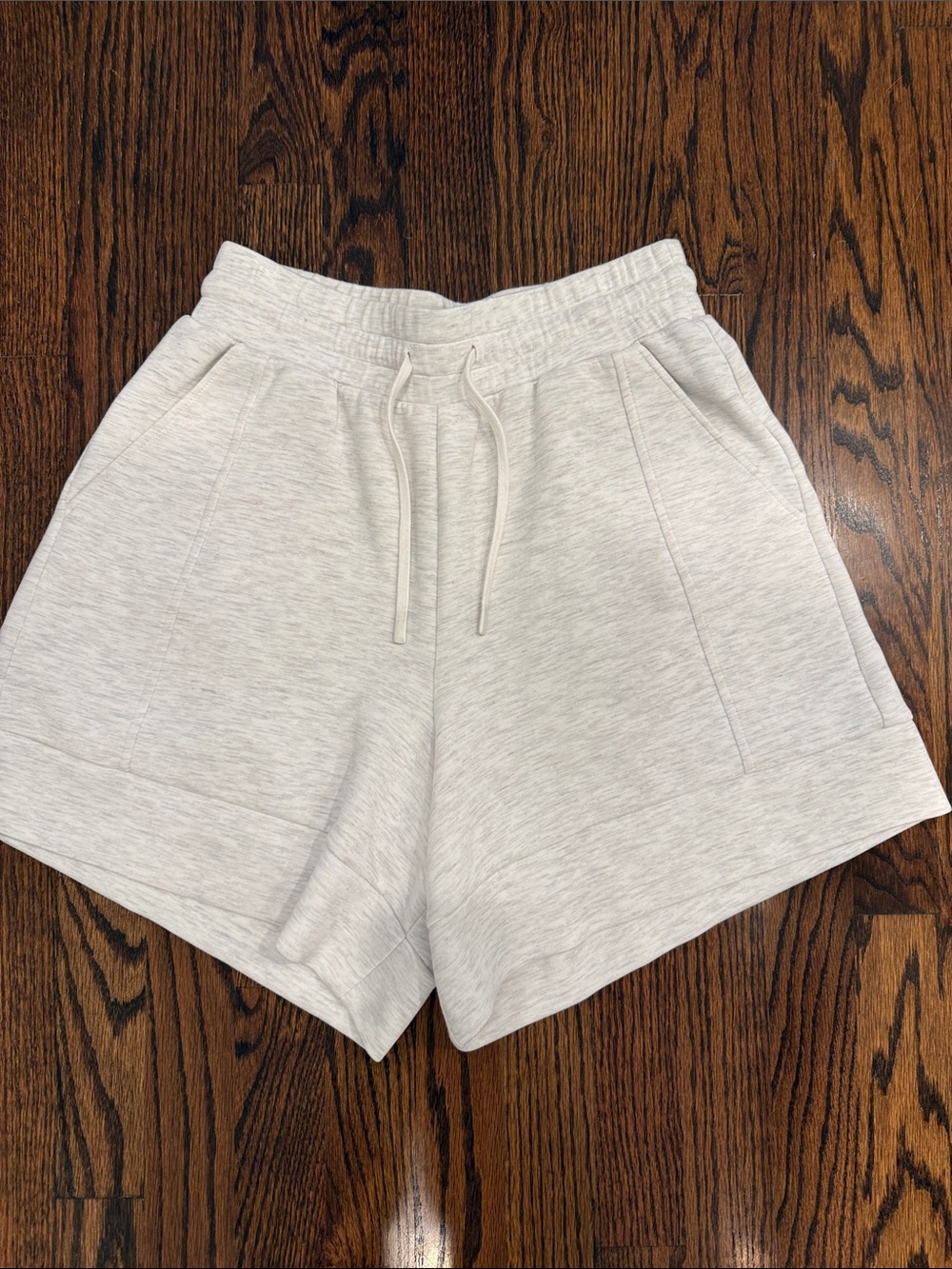 Varley Light Heather Gray Drawstring Lounge Shorts
